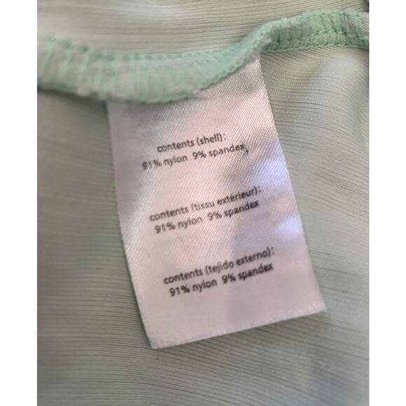 Onia Women Small Ribbed Green Bodysuit Light Weight Minimalist - Picture 4 of 12